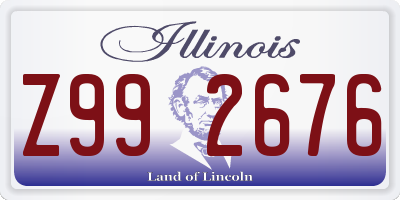 IL license plate Z992676