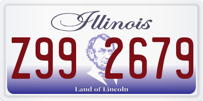 IL license plate Z992679