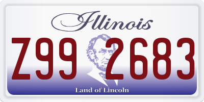 IL license plate Z992683