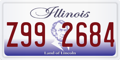 IL license plate Z992684