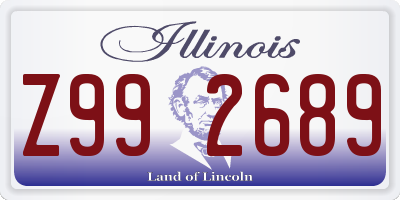 IL license plate Z992689