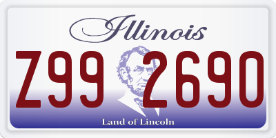 IL license plate Z992690