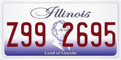 IL license plate Z992695