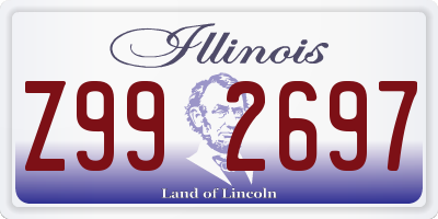 IL license plate Z992697