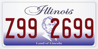 IL license plate Z992699