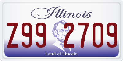 IL license plate Z992709