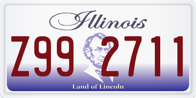 IL license plate Z992711