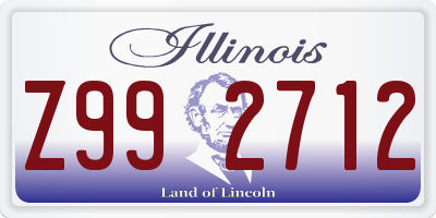 IL license plate Z992712