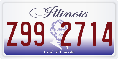 IL license plate Z992714