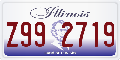 IL license plate Z992719