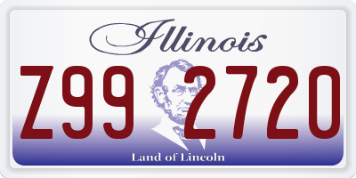 IL license plate Z992720