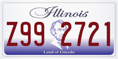 IL license plate Z992721