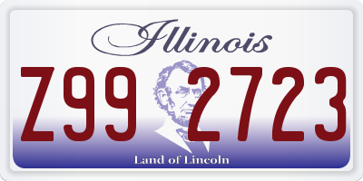 IL license plate Z992723