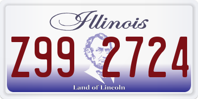 IL license plate Z992724