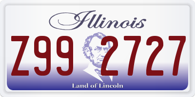 IL license plate Z992727