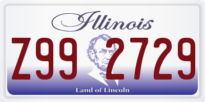 IL license plate Z992729