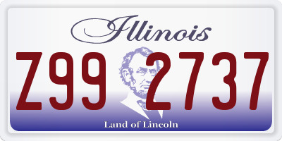 IL license plate Z992737