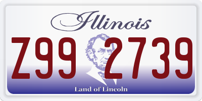 IL license plate Z992739