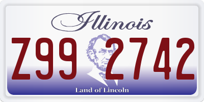 IL license plate Z992742