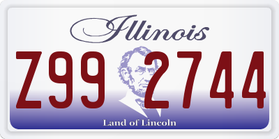 IL license plate Z992744