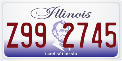 IL license plate Z992745