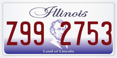 IL license plate Z992753