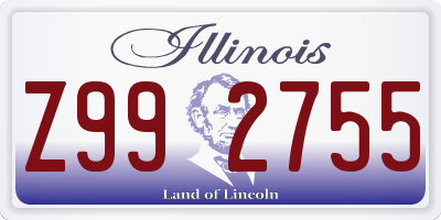 IL license plate Z992755