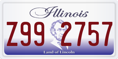 IL license plate Z992757