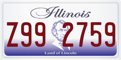 IL license plate Z992759