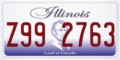 IL license plate Z992763