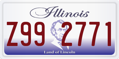 IL license plate Z992771