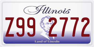 IL license plate Z992772