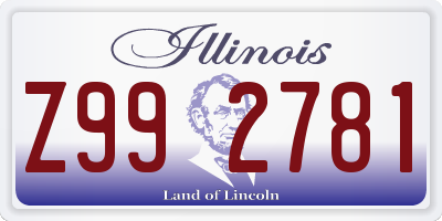 IL license plate Z992781