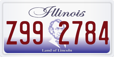 IL license plate Z992784