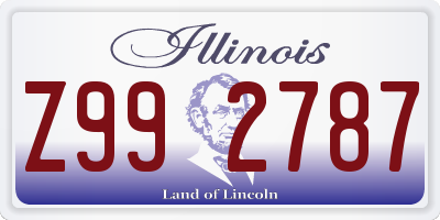 IL license plate Z992787