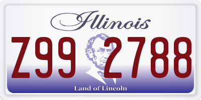 IL license plate Z992788