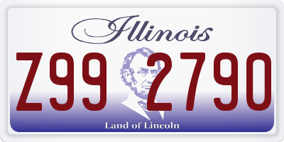 IL license plate Z992790