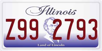 IL license plate Z992793