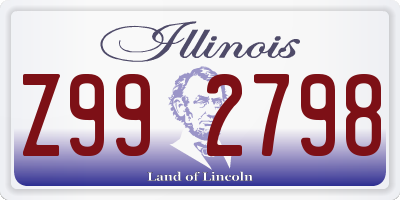 IL license plate Z992798