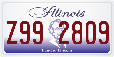 IL license plate Z992809