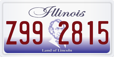 IL license plate Z992815