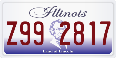 IL license plate Z992817