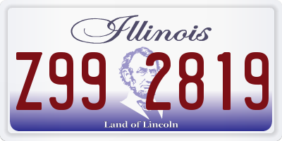 IL license plate Z992819