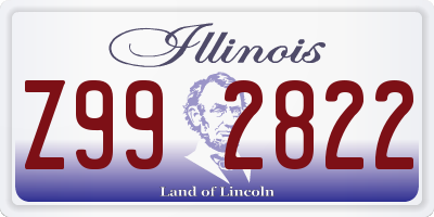 IL license plate Z992822