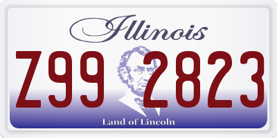 IL license plate Z992823