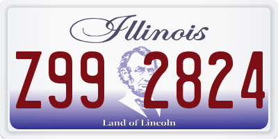 IL license plate Z992824