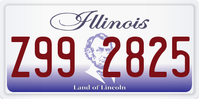 IL license plate Z992825