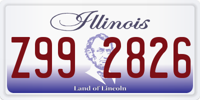 IL license plate Z992826