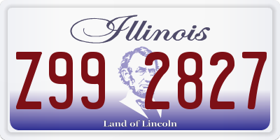 IL license plate Z992827