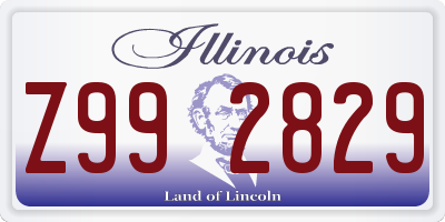 IL license plate Z992829